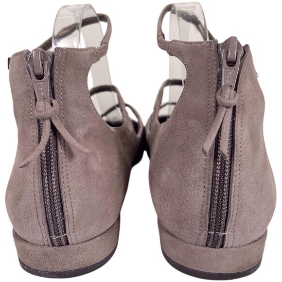 STUART WEITZMAN Flippy Suede Leather Multi-Strap Flats Size 10 Mary Jane Beige - Picture 5 of 13